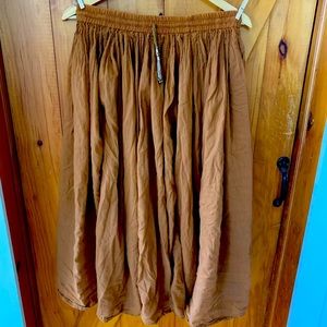 Rich rusty brown circle skirt
